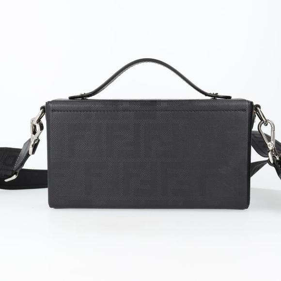 Fendi Soft Trunk 2way Zucca Pattern Shoulder Black - Picture 2 of 10